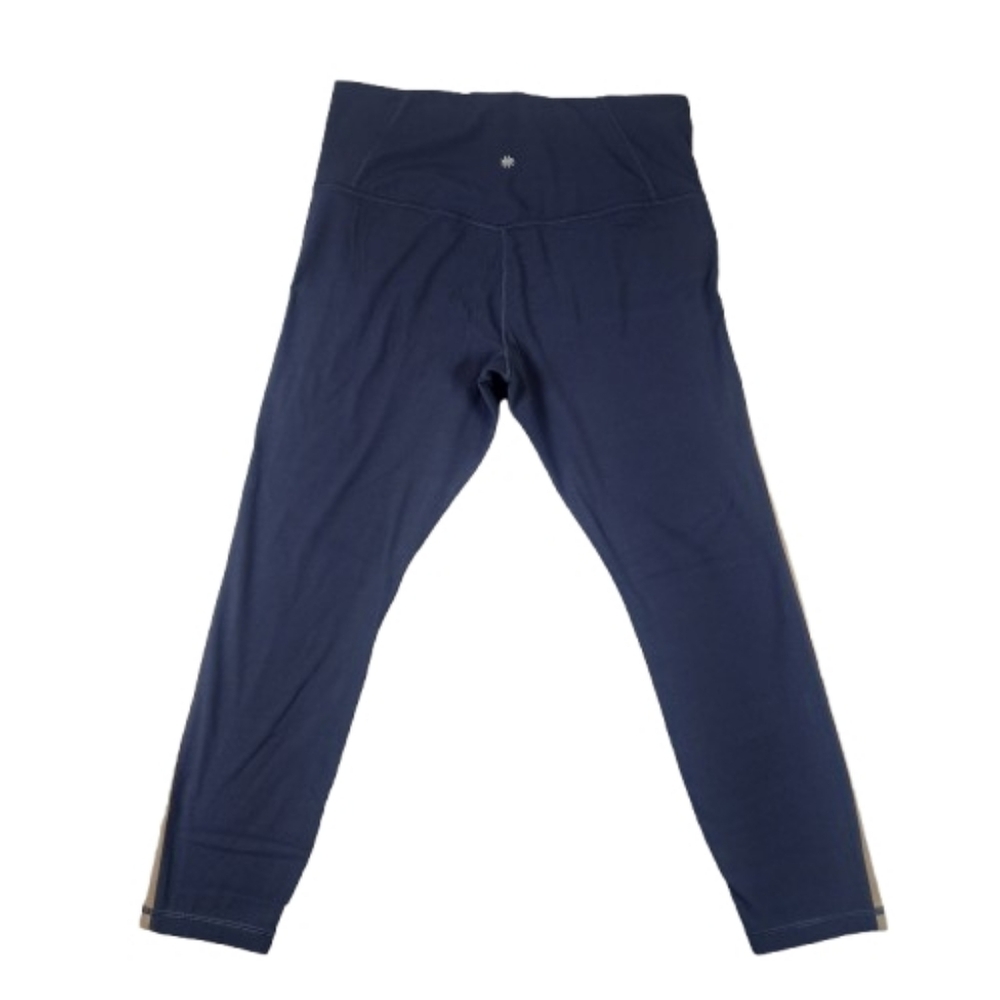 Athleta Elation Colorblock 7/8 Tight Leggings in Navy and Tan Womens Large - Picture 2 of 10